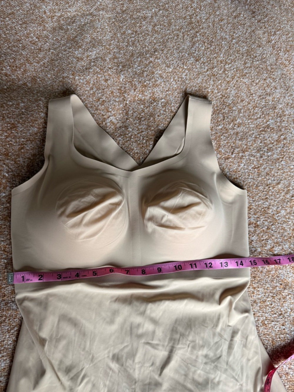 Evelyn Bobbie Defy Bra Tank XL Seamless Base Layer Shapewear XL Nude Sand - Picture 4 of 5